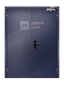 Глухая противопожарная дверь двупольная ДПМ-02 1-го типа шумоизоляционная