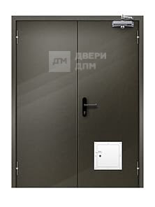 Противопожарная дверь двупольная глухая ДПМ-02 EIS со стыковочным узлом